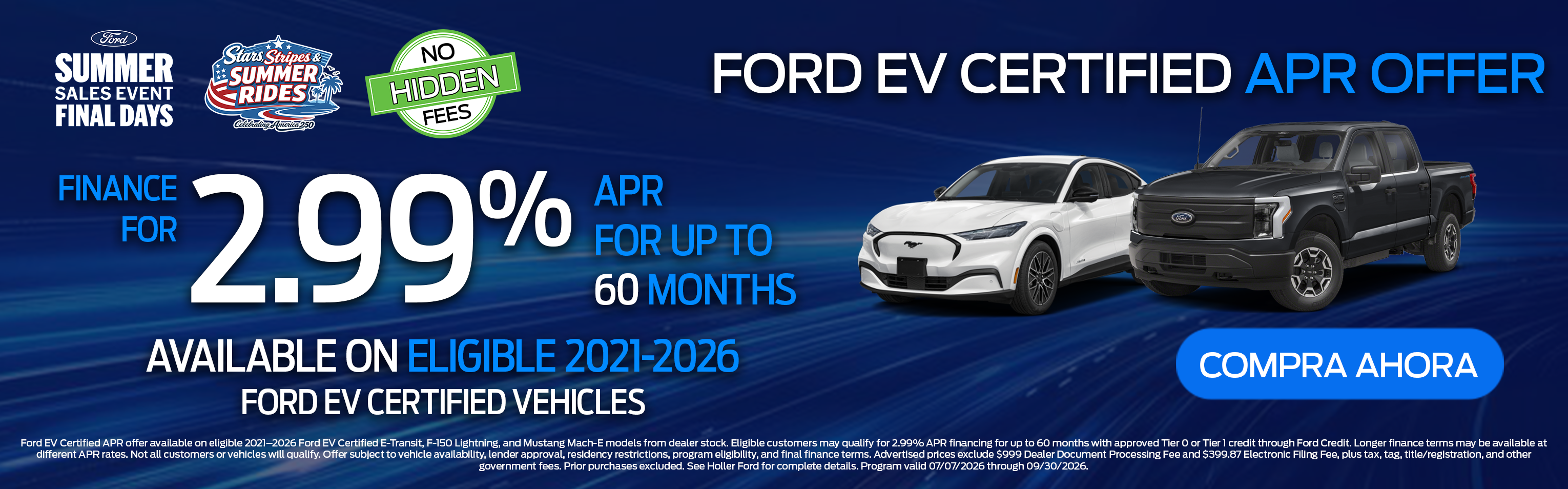 Ford EV Certified APR Offer