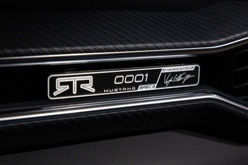 2025 Ford Mustang RTR Spec 3 number plate
