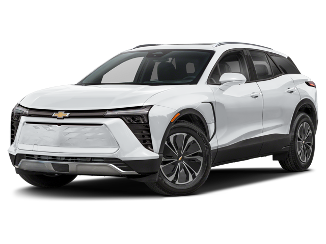 model photo of a white Chevy Blazer EV
