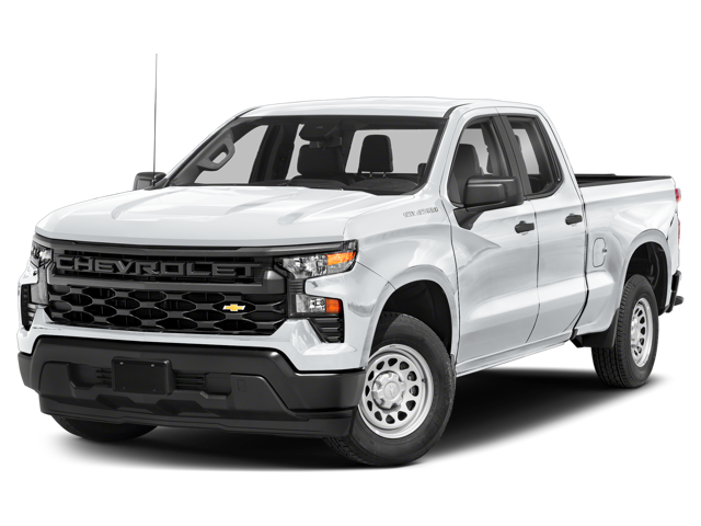 model photo of a white Chevy Silverado pickup truck