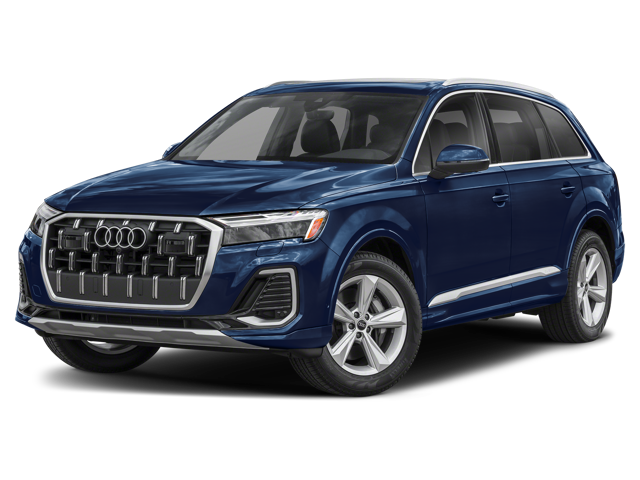 model photo of a Audi Q7 in blue