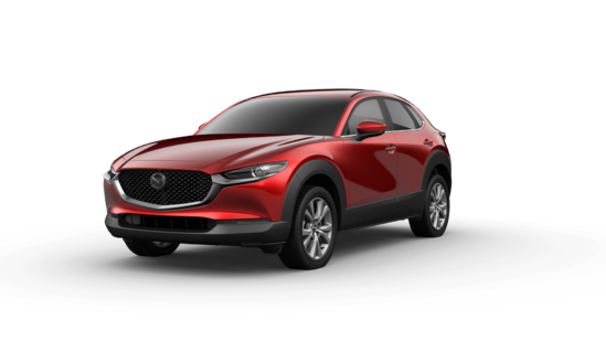 model photo of a red Mazda crossover