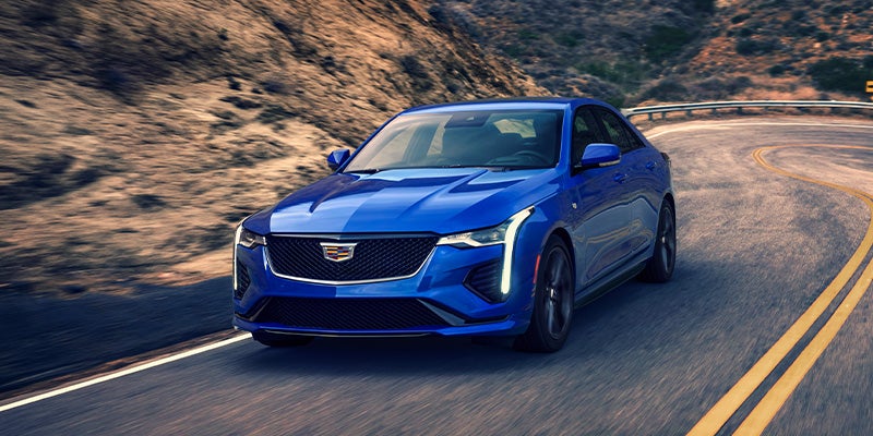 Cadillac CT4 driving on road