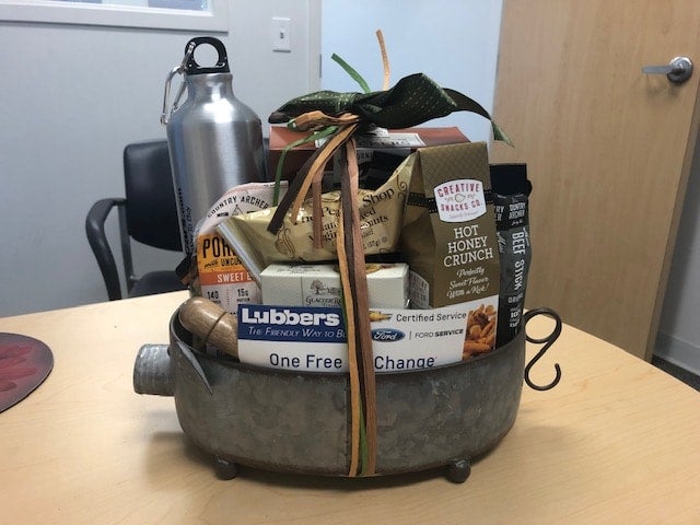 IMG_3477.jpg Goodie basket at Cheney's annual Make a Difference Day.