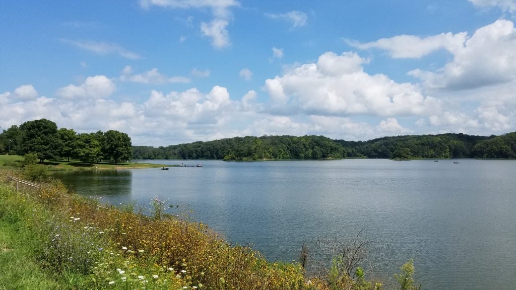 A beautiful landscape image of the AW Marion State Park in Ohio. 