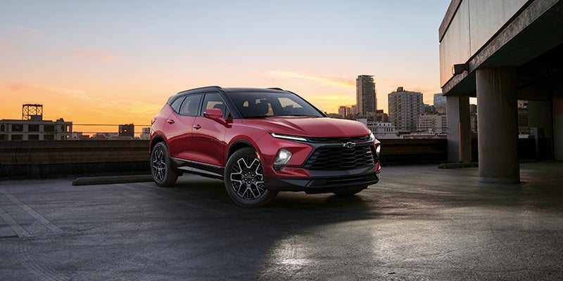 A red 2024 Chevy Blazer.