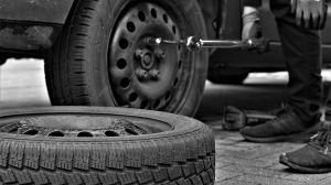 used tires being removed from a vehicle