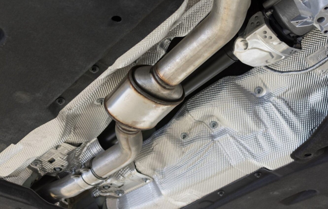 catalytic converter under car