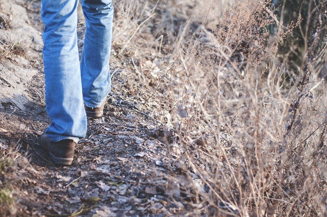 person hiking