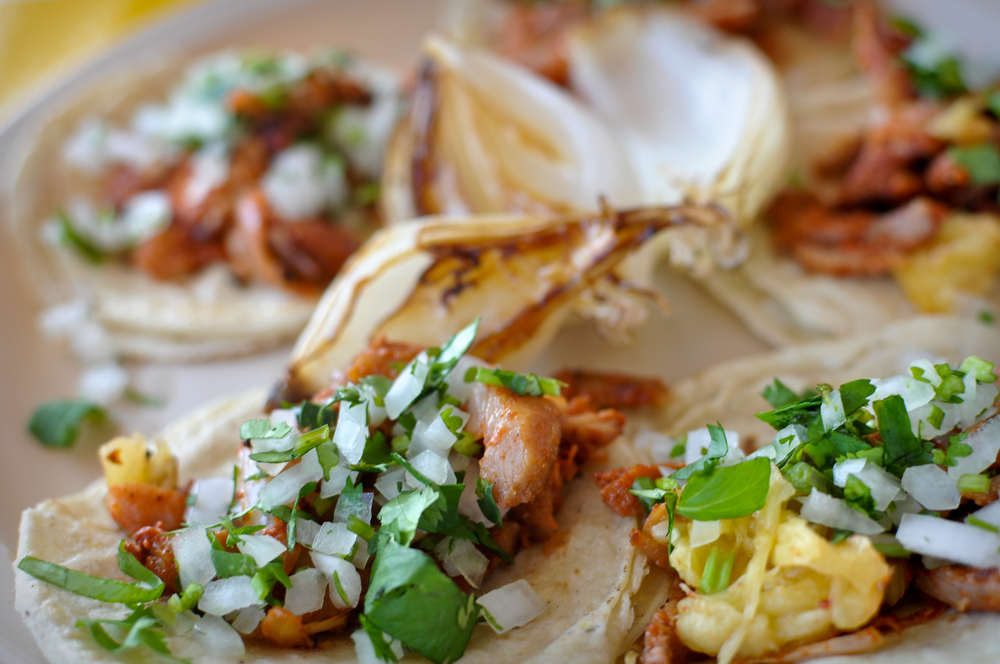 close shop image of al pastor mexican tacos