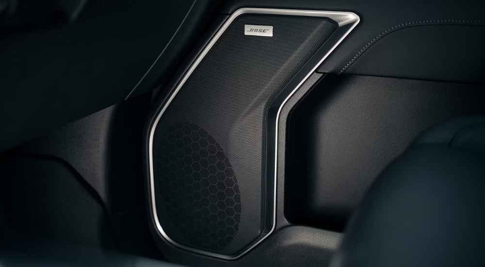 A Bose speaker is shown in a 2024 Chevy Silverado 1500.