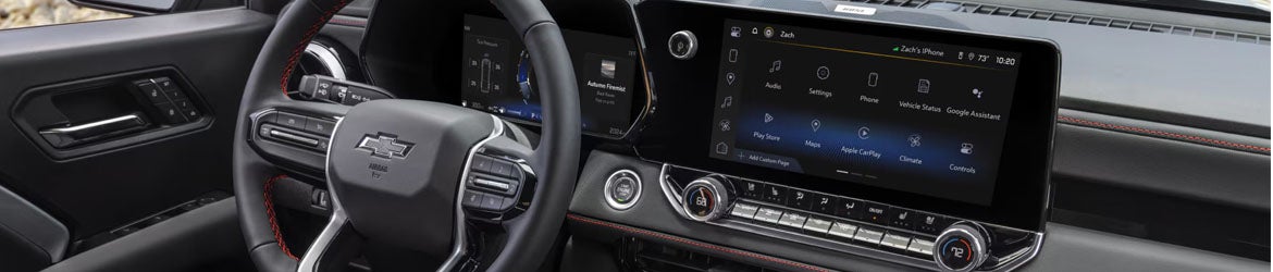 Chevrolet vehicle interior touchscreen dashboard