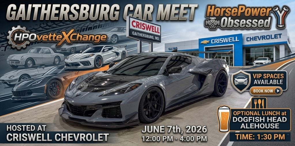 Gaithersburg Car Meet. HorsePowerObsessed, HPOvetteXChange, Criswell Chevrolet Gaithersburg