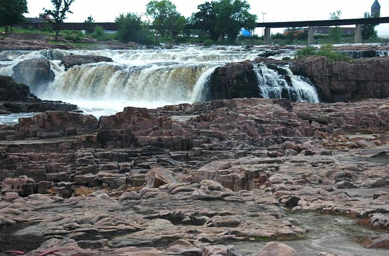 Small waterfall in Grand Forks