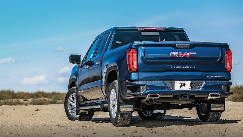 Blue 2021 GMC Sierra 1500 Denali off road