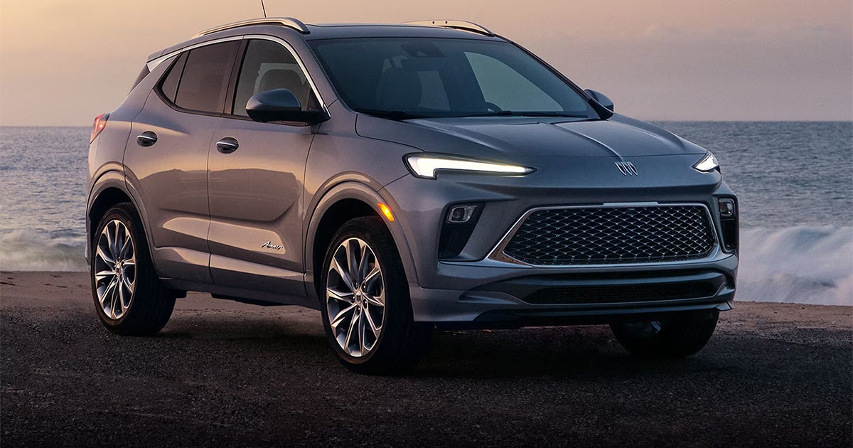 2026 Buick Encore GX Avenir trim front grille and fascia detail showcasing premium design elements