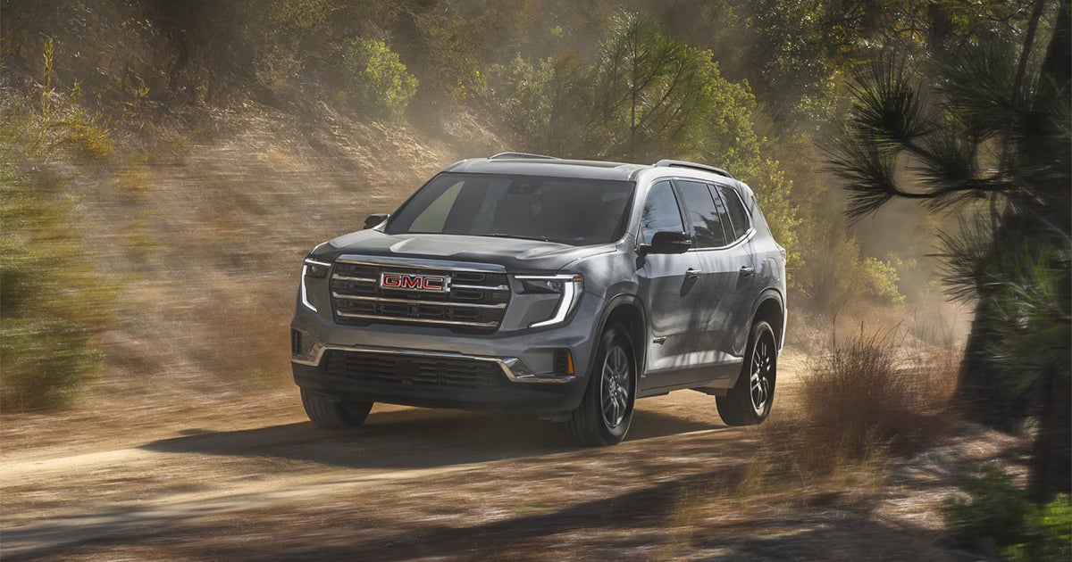 2025 GMC Acadia mid-size SUV showcasing off-road capability and adventure-ready features