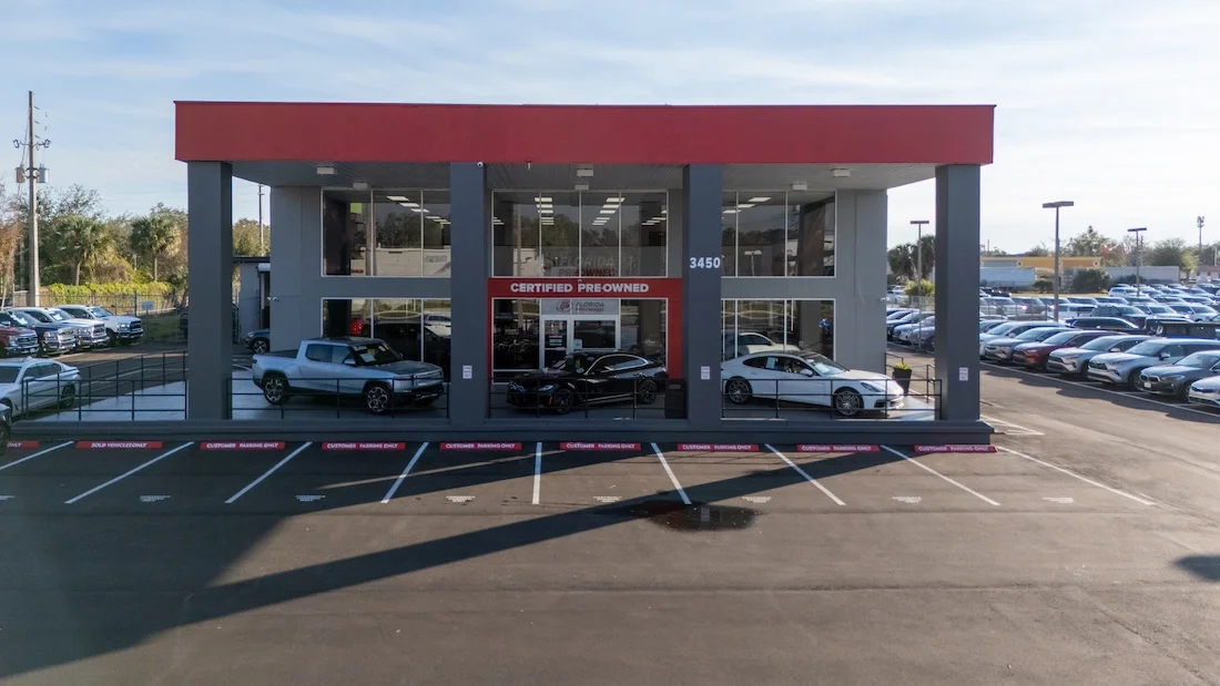 Car dealer in Orlando — Florida Preowned FP Certified pre-owned inventory with 125-point inspection, $0 hidden dealer fees, free CARFAX & LoJack included on every vehicle