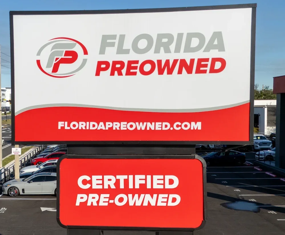 Car dealerships in Orlando — Florida Preowned FP Certified pre-owned inventory with 125-point inspection, $0 dealer fees, and free CARFAX on every vehicle