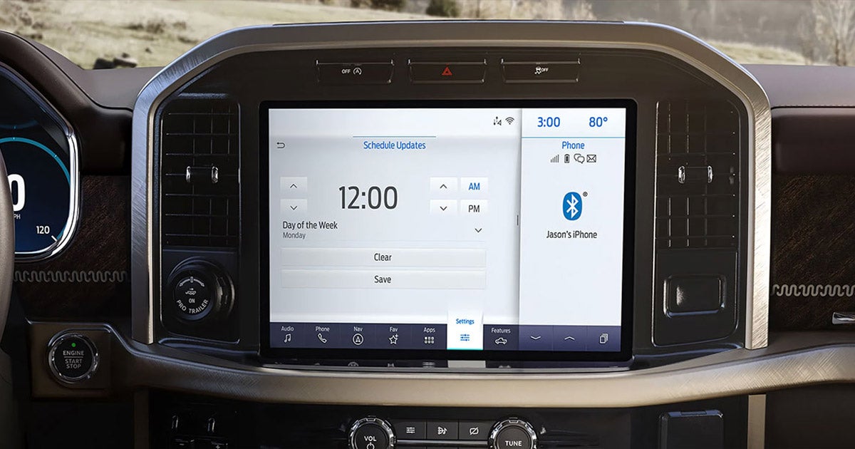 Ford Sync Technology console.