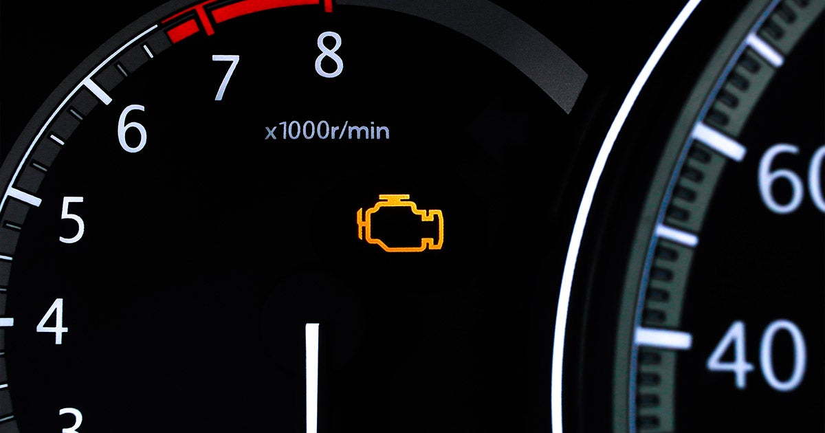 Check Engine light indicator.
