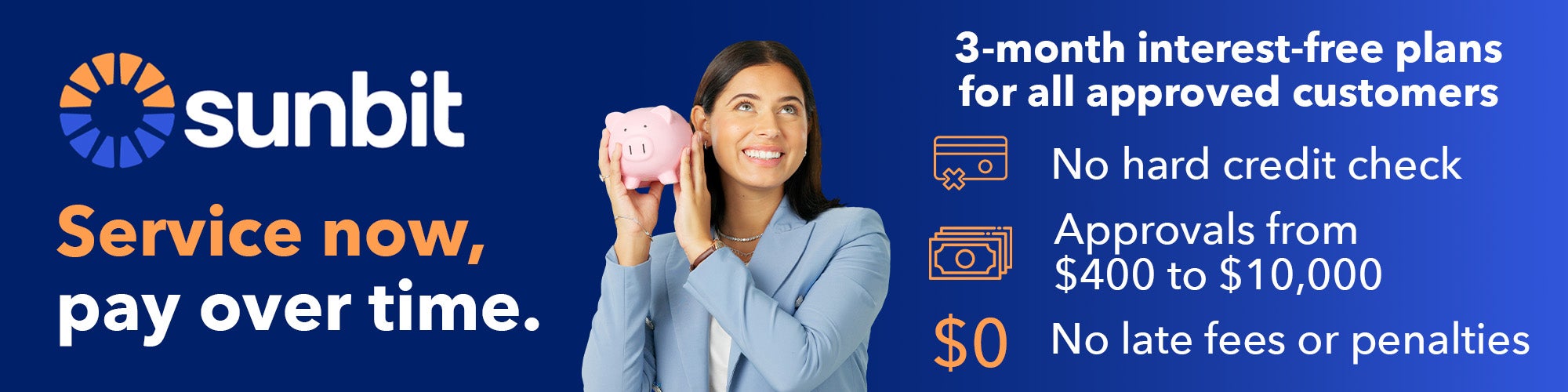 Sunbit financing banner