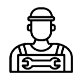 Factory-trained technicians service icon