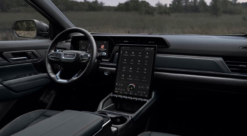 Black interior in a 2026 GMC Terrain AT4