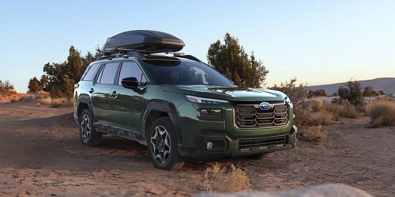 Subaru Outback SUV with roof cargo box