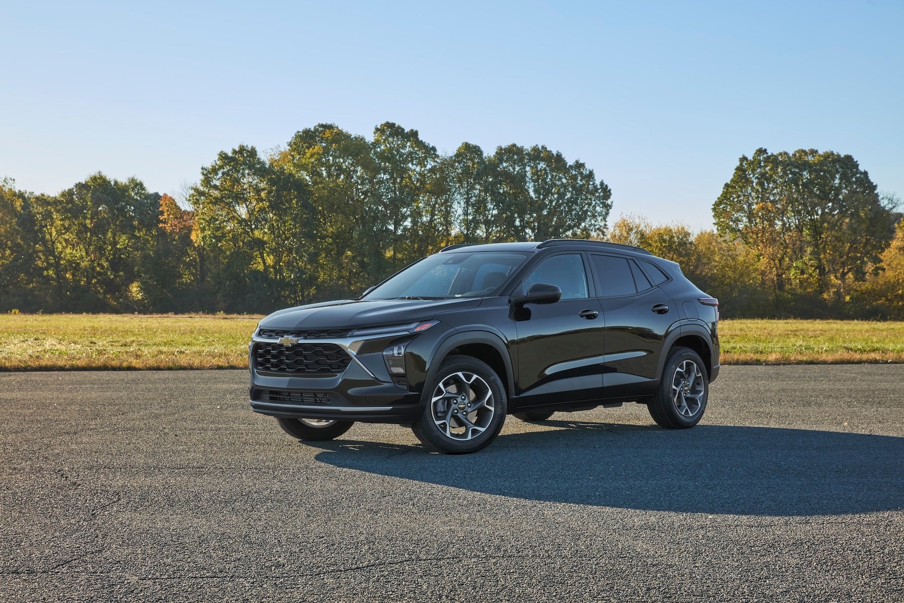 Chevy Trax in autumn setting.