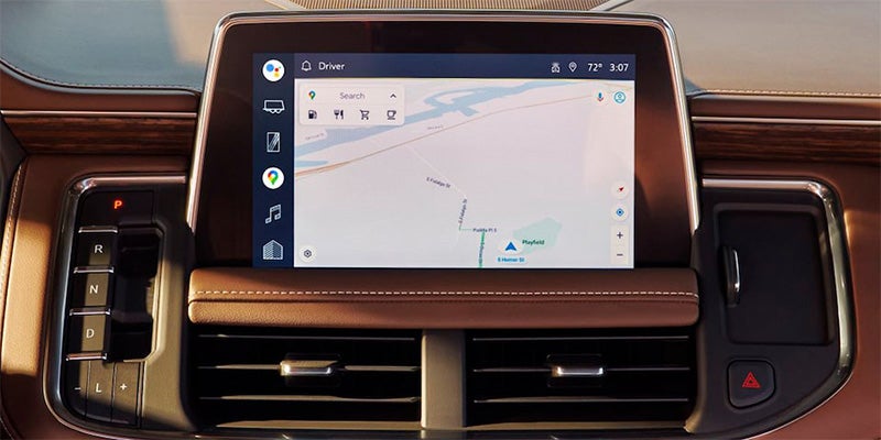 infotainment system of Chevy Suburban.