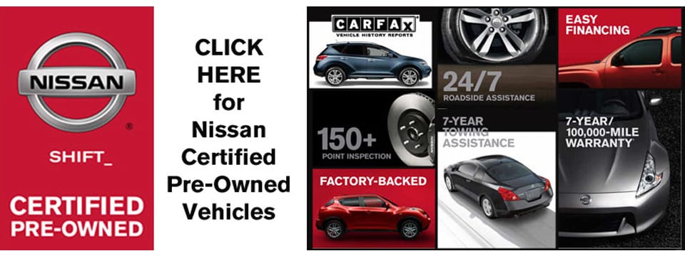 Nissan Certified Pre-Owned Vehicles.