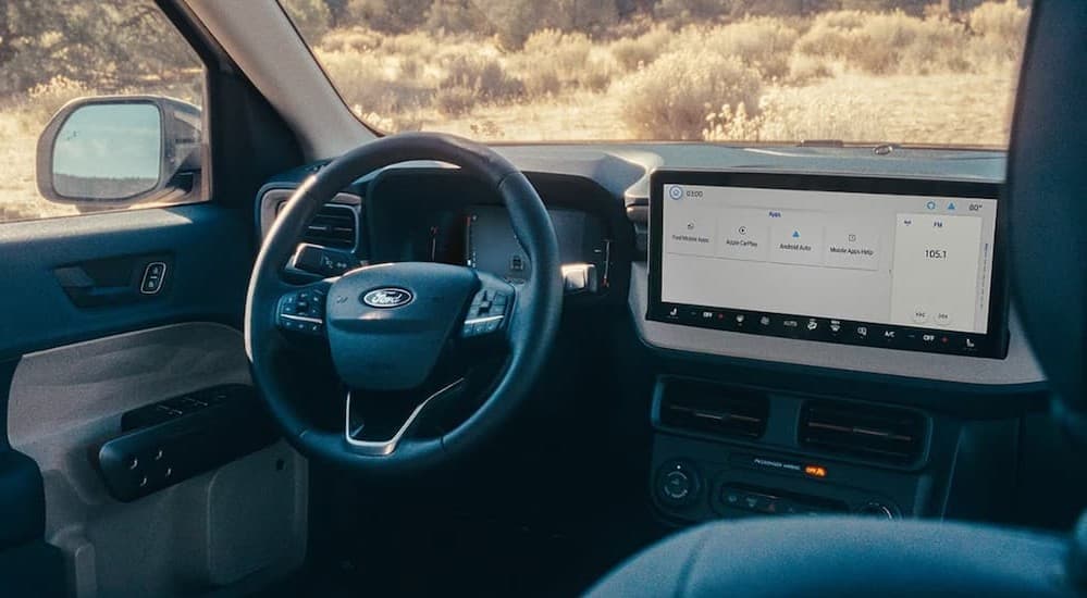 Black dash in a 2026 Ford Maverick.
