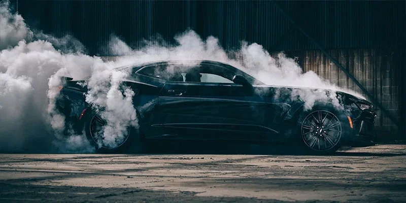 Brand new 2023 Chevrolet Camaro burning rubber