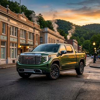 concept new 2027 GMC Sierra 1500 parked in downtown hot springs ar
