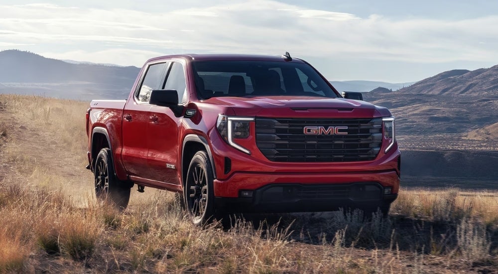 Red 2025 GMC Sierra 1500 Elevation off-roading