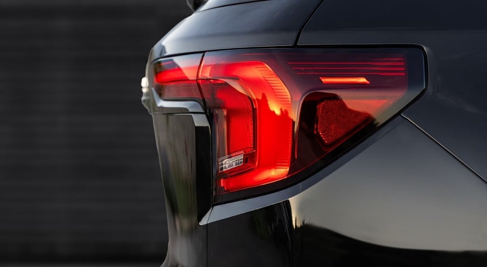 Rear brake light on a black 2025 GMC Terrain