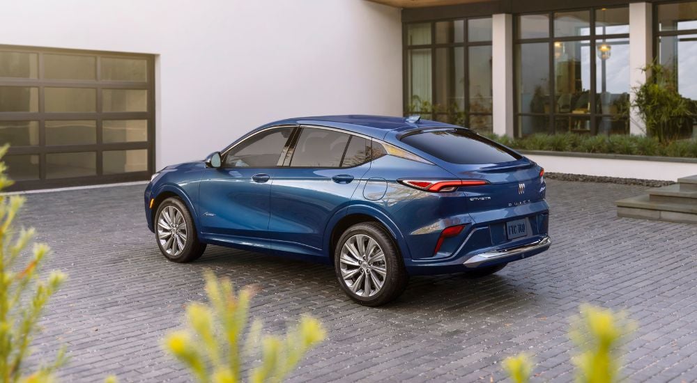 Blue 2024 Buick Envista Avenir parked on a driveway