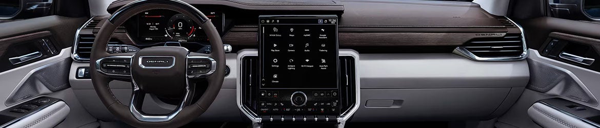 GMC interior with touchscreen display
