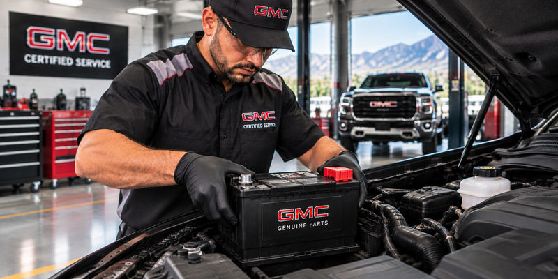 GMC vehicle battery replacement service