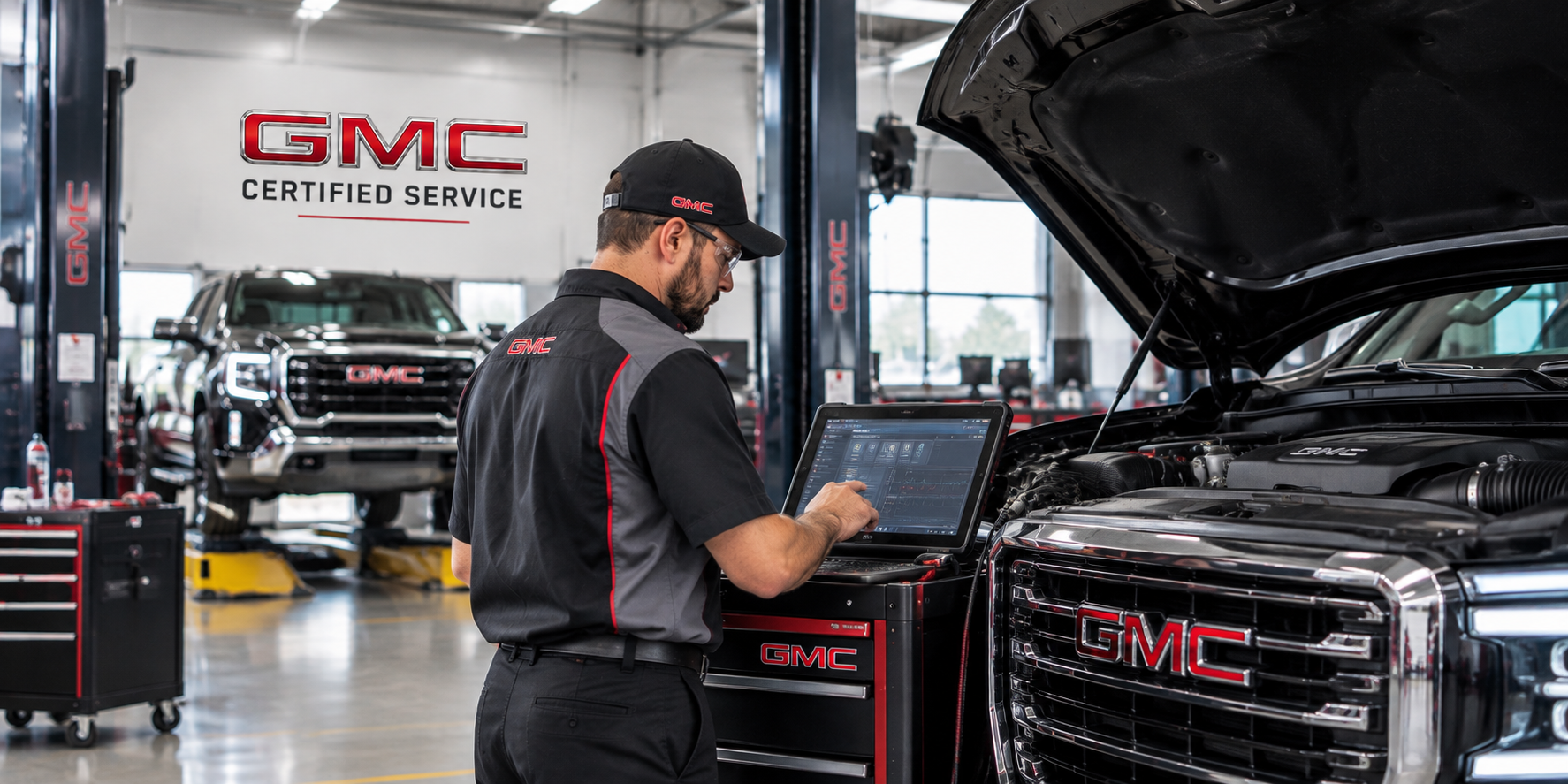 GMC check engine diagnostic service component visual