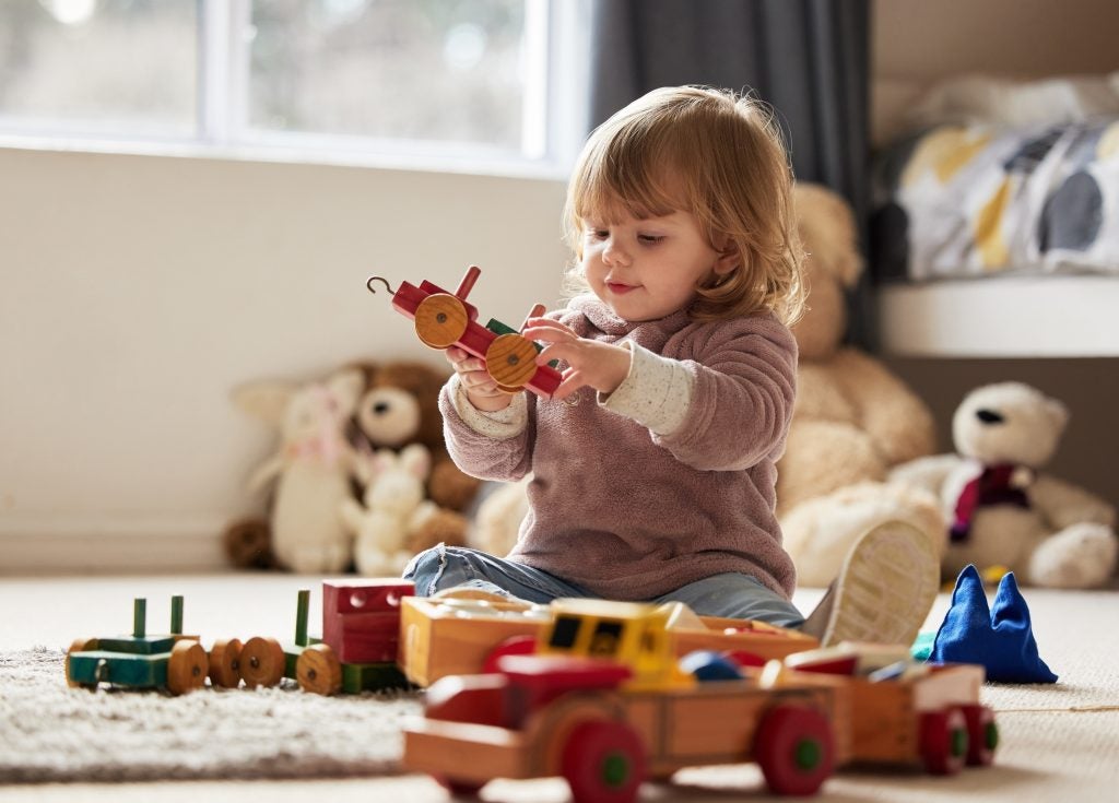 Child playing with toys.