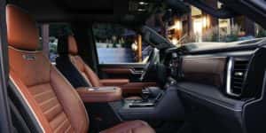 Interior of a GMC Sierra