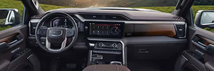 Interior of the 2025 GMC Sierra 1500 Denali