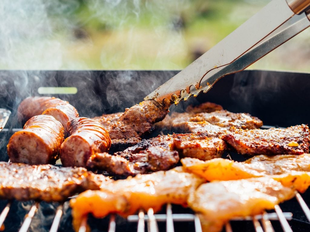 BBQ on a grill.