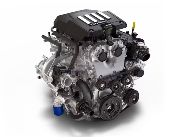 GMC Sierra engine block.