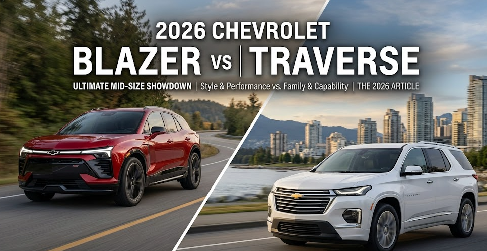 2026 Chevrolet Blazer vs Traverse: Style or Space in Bartlett TN