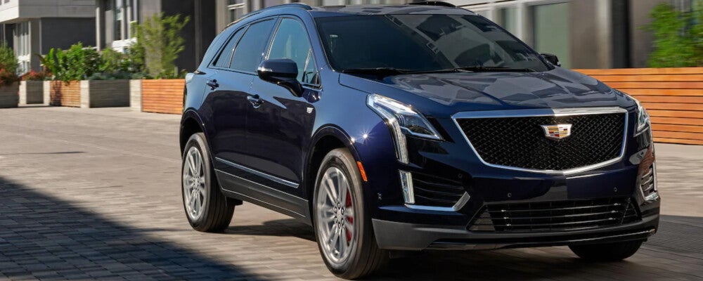 2022 Cadillac XT5 parked in a neighborhood