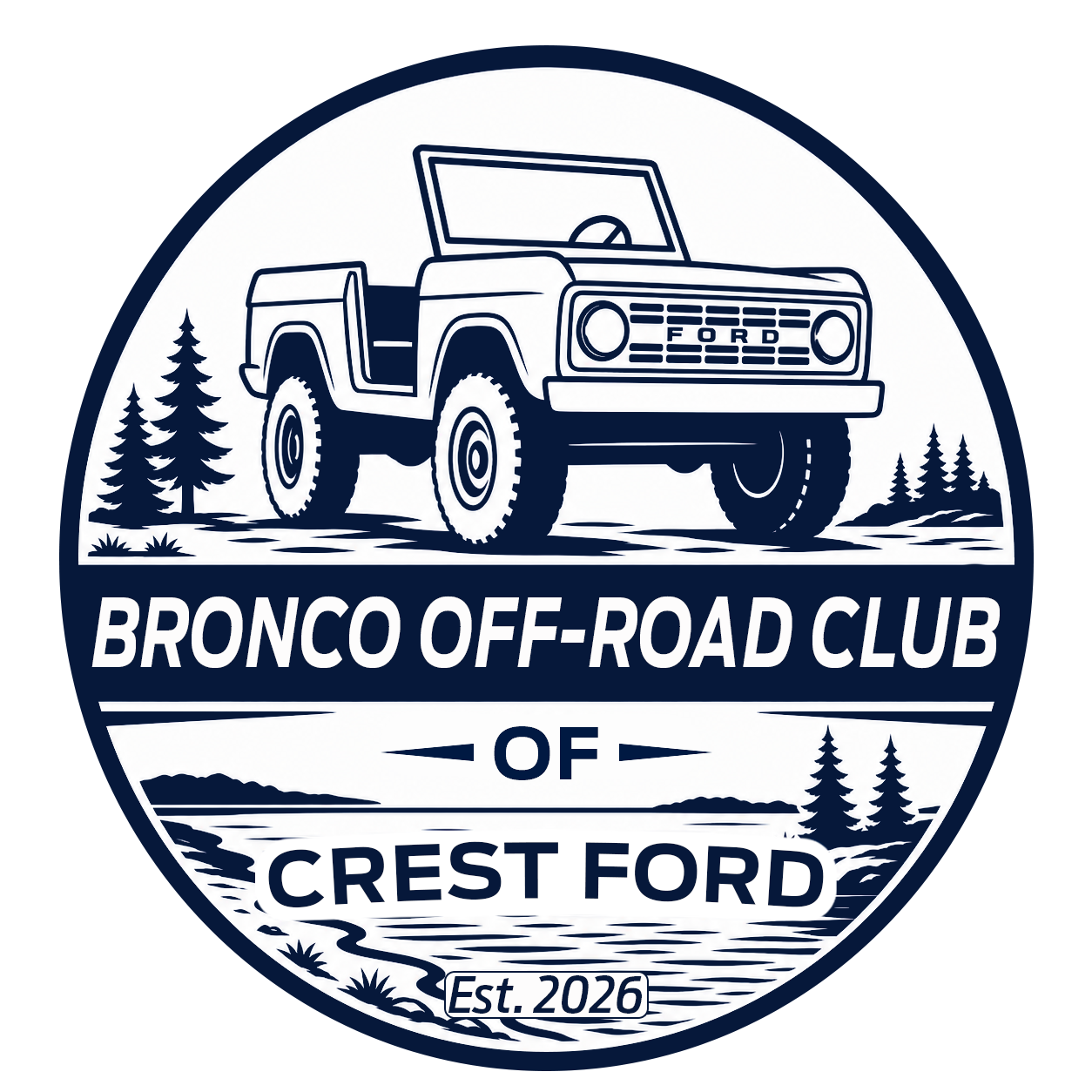 Bronco Off-Road Club of Crest Ford logo