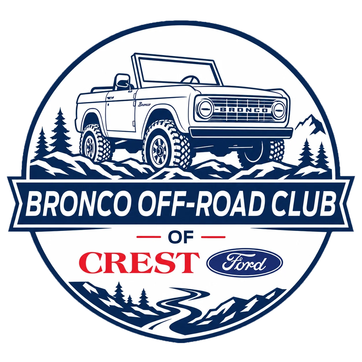 Bronco Off-Road Club of Crest Ford logo